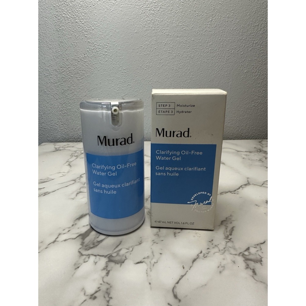 Murad Clarifying Oil Free Water Gel. Full Size 1.6oz. New In Box. Moisturize